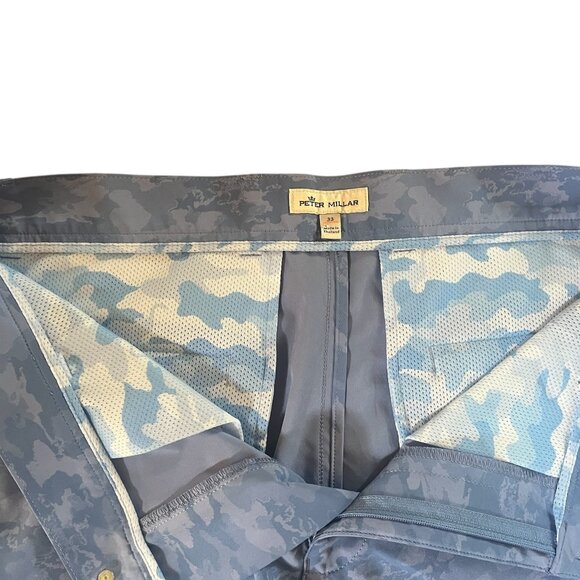 Peter Millar Blue Camo Performance Golf Shorts 33 🏌️ Shackleford Style - Picture 6 of 7